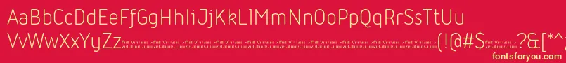 Iconic Light trial Font – Yellow Fonts on Red Background