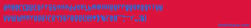 Swordtoothsquat Font – Blue Fonts on Red Background