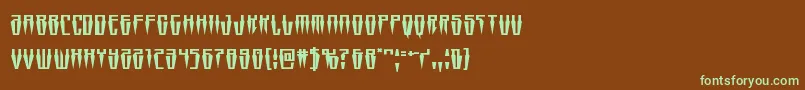 Swordtoothsquat Font – Green Fonts on Brown Background