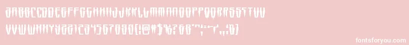 Swordtoothsquat-Schriftart – Weiße Schriften auf rosa Hintergrund