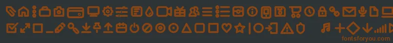 More about Iconic Pictograms Bold trial Font Iconic Pictograms Bold trial Font – Brown Fonts on Black Background