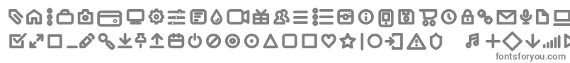 Iconic Pictograms Bold trial-Schriftart – Graue Schriften