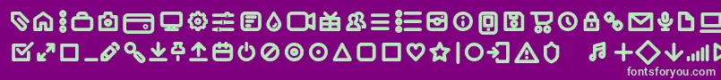 fuente Iconic Pictograms Bold trial – Fuentes Verdes Sobre Fondo Morado