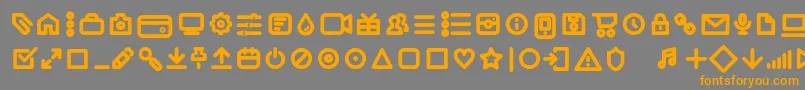 fuente Iconic Pictograms Bold trial – Fuentes Naranjas Sobre Fondo Gris