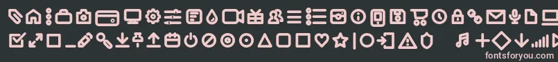 Iconic Pictograms Bold trial Font – Pink Fonts on Black Background