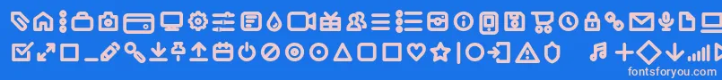 Шрифт Iconic Pictograms Bold trial – розовые шрифты на синем фоне