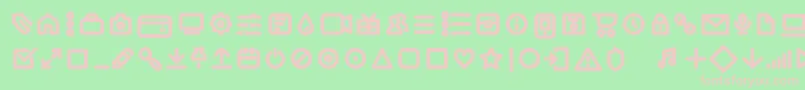 Iconic Pictograms Bold trial Font – Pink Fonts on Green Background