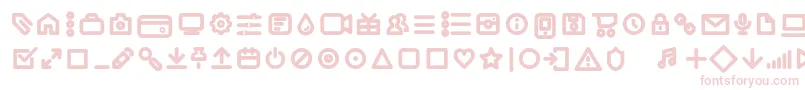 Iconic Pictograms Bold trial Font – Pink Fonts on White Background
