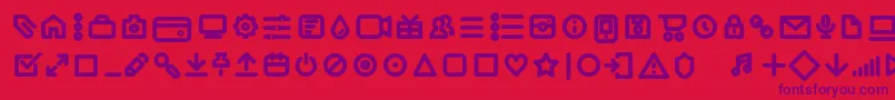 Iconic Pictograms Bold trial Font – Purple Fonts on Red Background