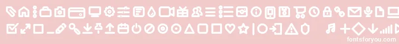 Iconic Pictograms Bold trial Font – White Fonts on Pink Background