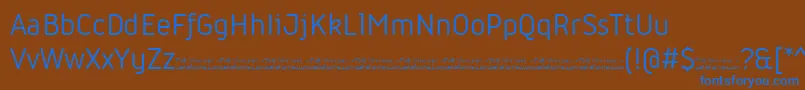 Iconic Regular trial Font – Blue Fonts on Brown Background