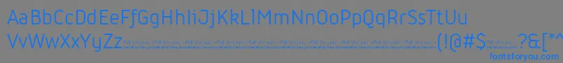 Iconic Regular trial Font – Blue Fonts on Gray Background