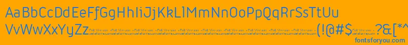 Iconic Regular trial Font – Blue Fonts on Orange Background