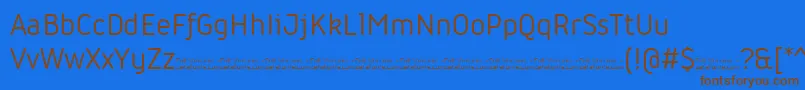 Iconic Regular trial Font – Brown Fonts on Blue Background