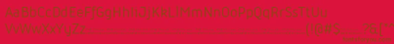 Iconic Regular trial Font – Brown Fonts on Red Background