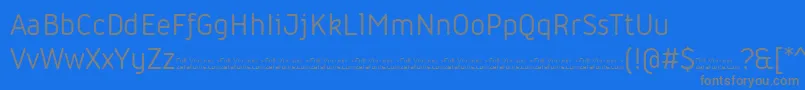 Iconic Regular trial Font – Gray Fonts on Blue Background