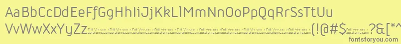 Iconic Regular trial Font – Gray Fonts on Yellow Background
