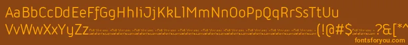 Iconic Regular trial Font – Orange Fonts on Brown Background