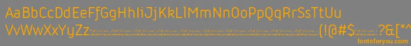 Iconic Regular trial Font – Orange Fonts on Gray Background