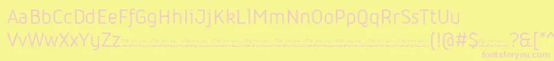 Iconic Regular trial Font – Pink Fonts on Yellow Background
