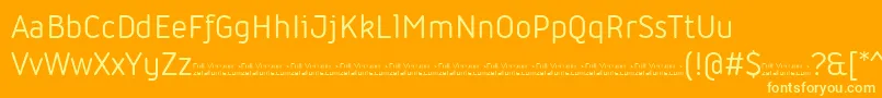 Iconic Regular trial Font – Yellow Fonts on Orange Background