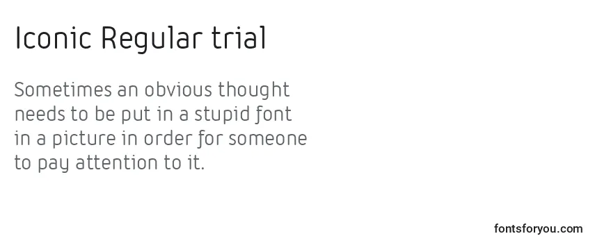 Шрифт Iconic Regular trial