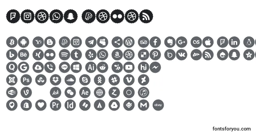 Schriftart Icons Color – Alphabet, Zahlen, spezielle Symbole