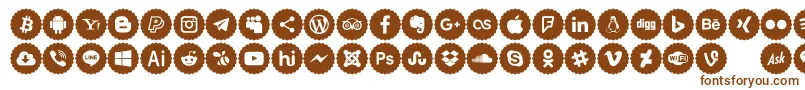 Icons Color Font – Brown Fonts on White Background