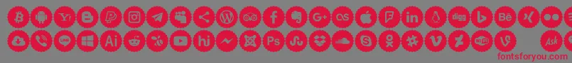 Police Icons Color – polices rouges sur fond gris