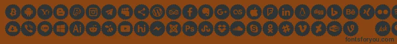 Icons Color Font – Black Fonts on Brown Background