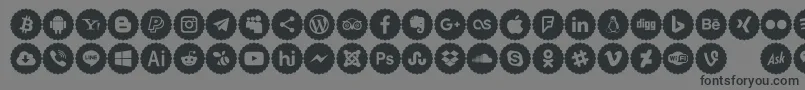 Icons Color Font – Black Fonts on Gray Background