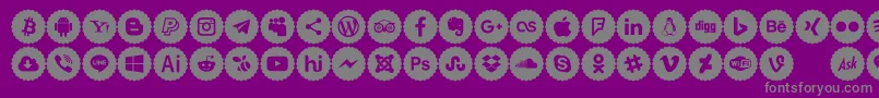 fuente Icons Color – Fuentes Grises Sobre Fondo Morado