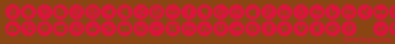 Icons Color Font – Red Fonts on Brown Background