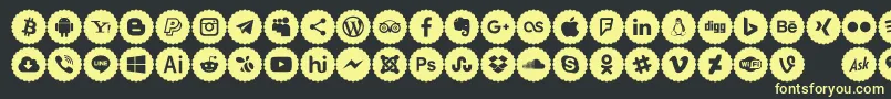 Police Icons Color – polices jaunes sur fond noir