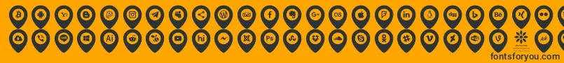 fuente Icons Font Color – Fuentes Negras Sobre Fondo Naranja