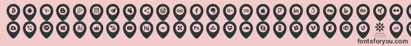 fuente Icons Font Color – Fuentes Negras Sobre Fondo Rosa