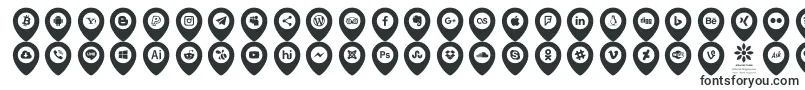 Шрифт Icons Font Color – шрифты для логотипов