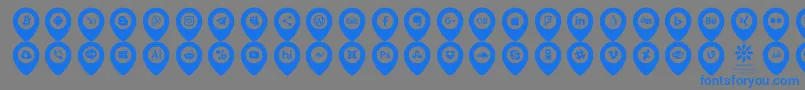 Fonte Icons Font Color – fontes azuis em um fundo cinza