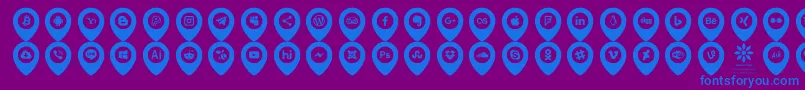 fuente Icons Font Color – Fuentes Azules Sobre Fondo Morado