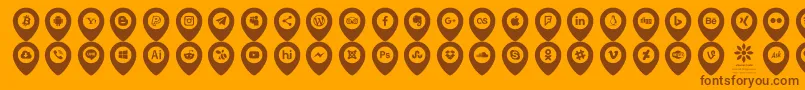 Icons Font Color Font – Brown Fonts on Orange Background