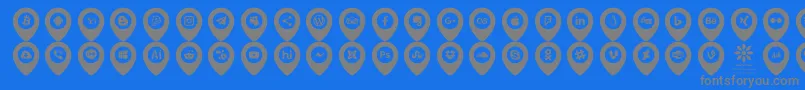 Fonte Icons Font Color – fontes cinzas em um fundo azul