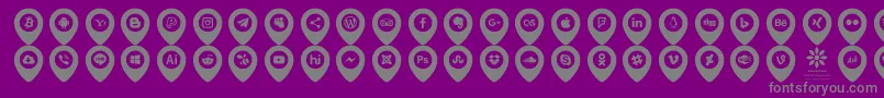 fuente Icons Font Color – Fuentes Grises Sobre Fondo Morado