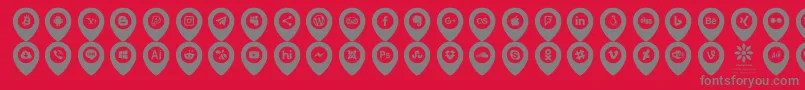 Icons Font Color Font – Gray Fonts on Red Background