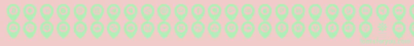 Fonte Icons Font Color – fontes verdes em um fundo rosa