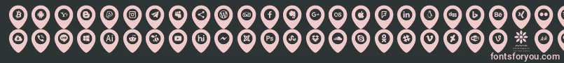 fuente Icons Font Color – Fuentes Rosadas Sobre Fondo Negro