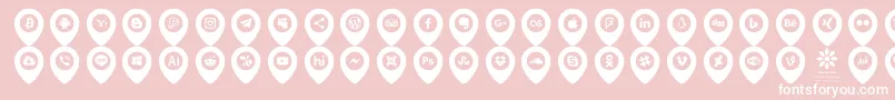 Icons Font Color Font – White Fonts on Pink Background