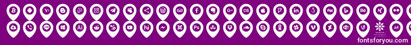 Police Icons Font Color – polices blanches sur fond violet