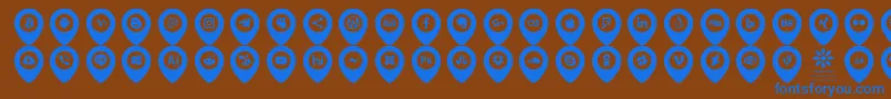 Icons Font Color Font – Blue Fonts on Brown Background
