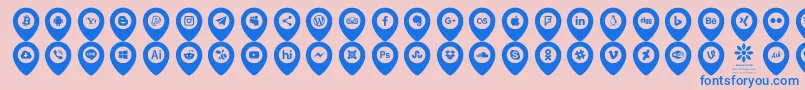 fuente Icons Font Color – Fuentes Azules Sobre Fondo Rosa