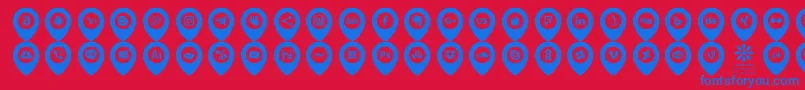 Icons Font Color Font – Blue Fonts on Red Background